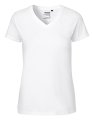Dames T-shirt V Hals Neutral O81005 Wit